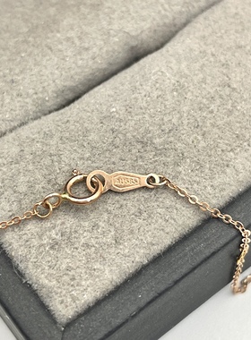 出口韩国通体14k真金AU585锁骨链孤品重量1.06克 42cm长度