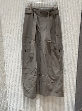 欧洲站2026夏季新款百搭净版高腰腰带宽松口袋工装休闲裤女26698
