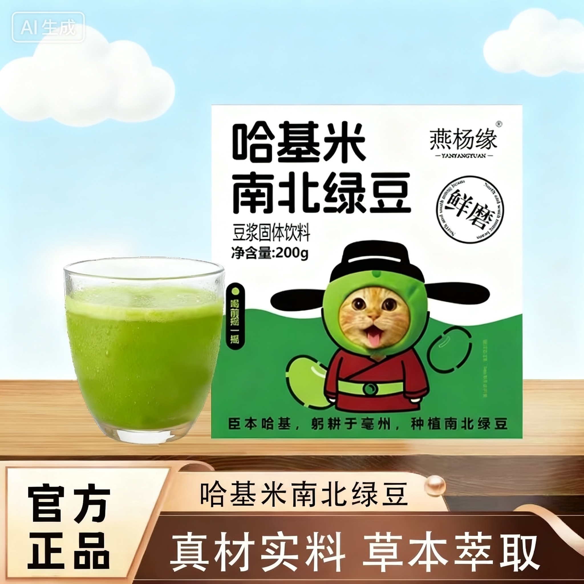 哈基米南北绿豆粉冲饮代餐豆浆粉