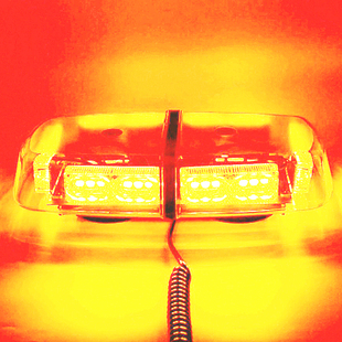 汽车超亮车顶LED爆闪警示灯红蓝黄警灯工程车救援爆闪吸顶报警灯