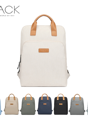 VACK简约14寸时尚男女双肩背包小书包轻薄16.1商务13.3防水电脑包