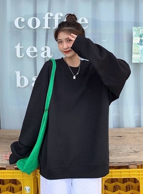 春秋新品圆领卫衣长袖T恤女ins外穿学生打底衫韩版上衣服女长袖