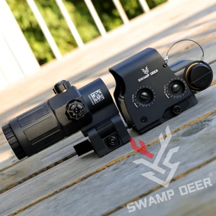 沼泽鹿金属全息红点558G33侧翻模型20MM快拆固定3倍放大模型弹弓