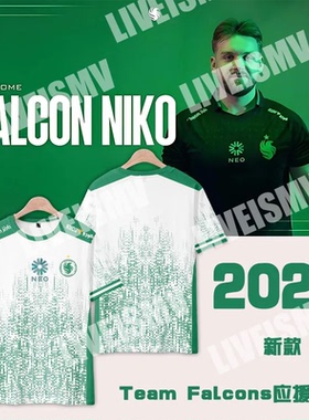 Team Falcons队服m0NESY猎鹰战队服NIKO衣服CSGO短袖t恤定制major