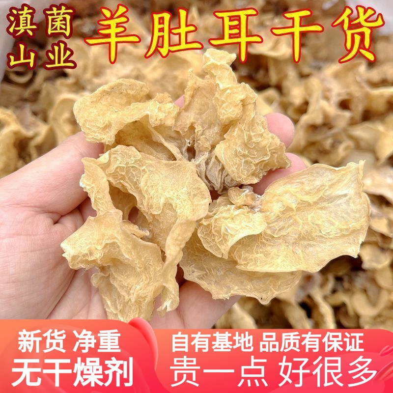羊肚耳干货500克包邮新货大量有货口感脆黑木耳白玉木耳云南菌子