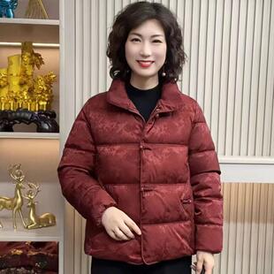 妈妈装流光棉衣棉服时尚潮牌女装宽松冬装加绒外套闲流行百搭冬款