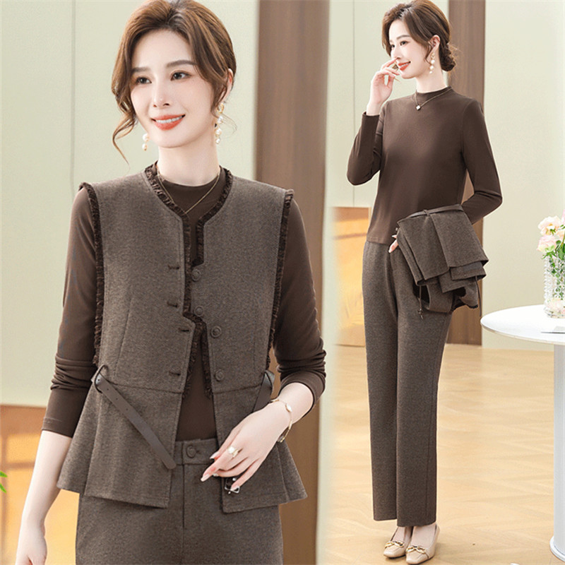 中老年女装套装小衫两件套妈妈