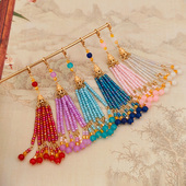 可拆卸流苏穗子搭配汉服古风团扇发簪挂件配件步摇diy服装 配饰女