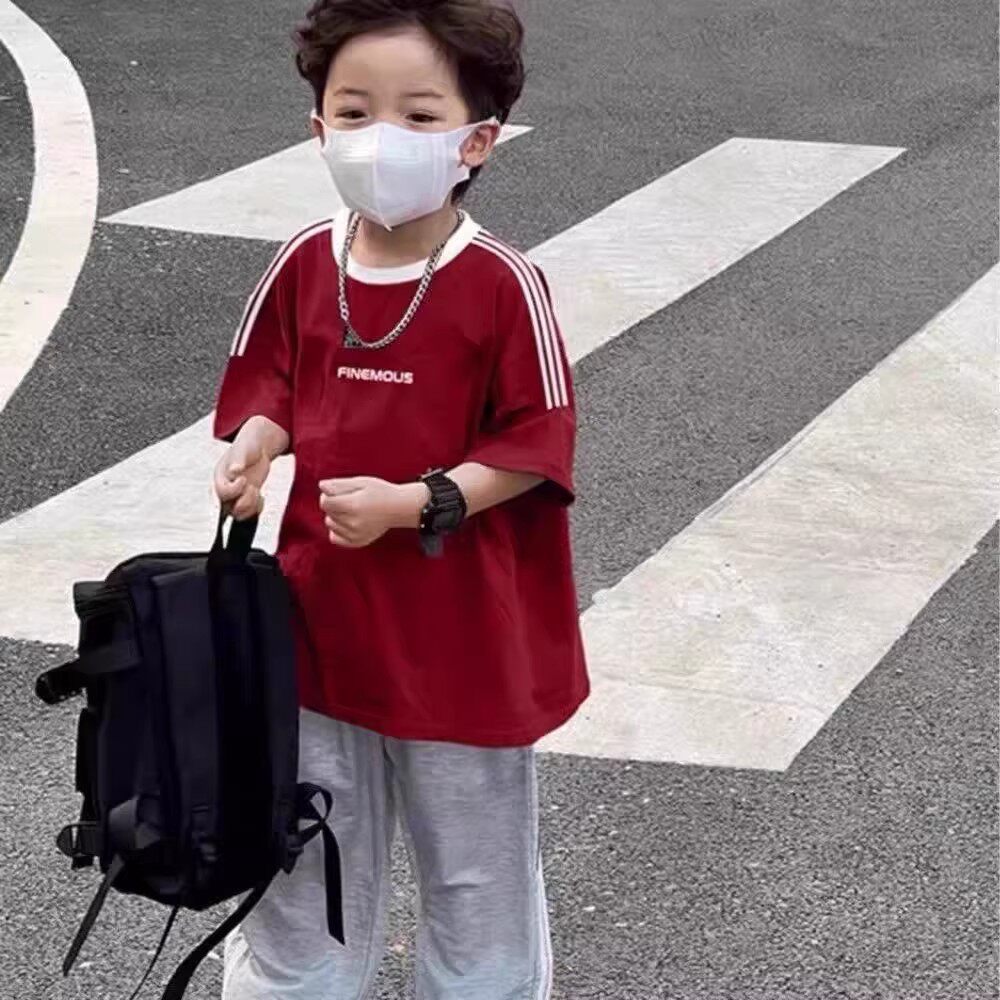 纯棉男女童装短袖T恤百搭上衣