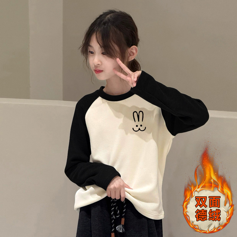 接德绒打底衫洋气女孩保暖上衣