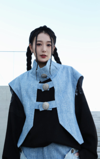 蒙古元素 牛仔马甲 男女同框