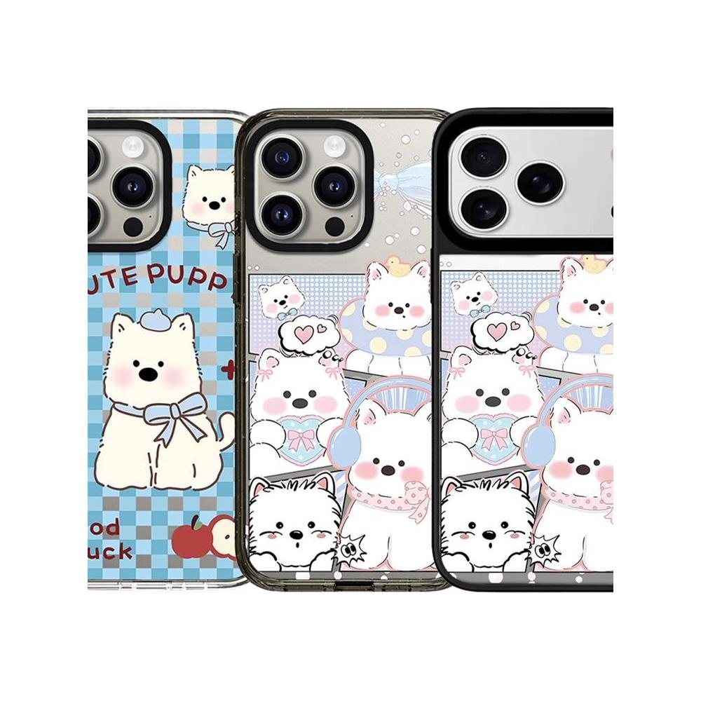 同款图案小狗适用于苹果17手机壳镜面磁吸Air透明iPhone16ProMax防摔15plus高级14/13/12系列全包保护套