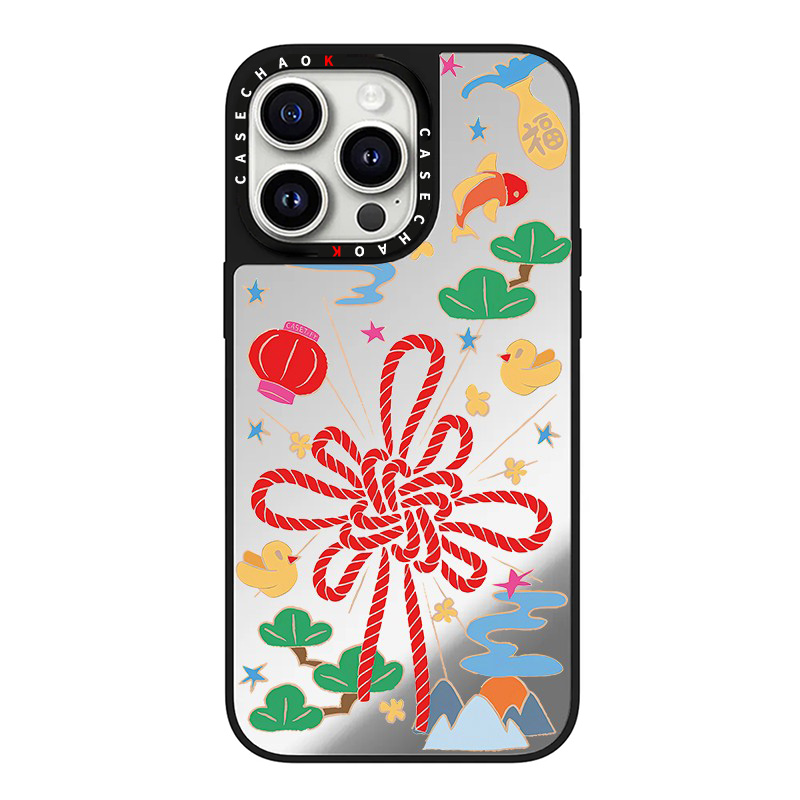 CASE镜面姻缘良缘平安结系列16Pro适用iPhone15ProMax苹果14Plus
