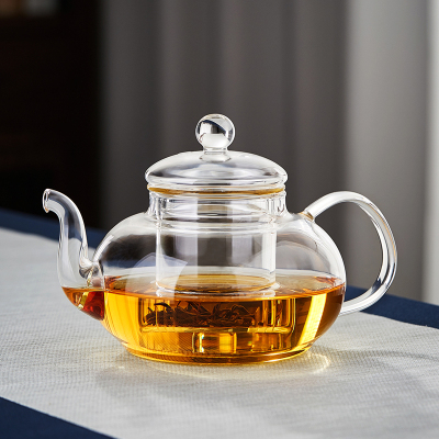 玻璃茶壶耐高温加厚茶水分离高硼硅家用2025新款小花茶泡茶壶茶具