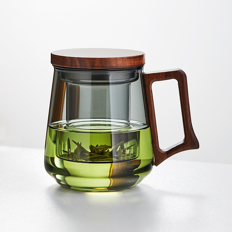 玻璃杯茶水分离家用办公室茶杯