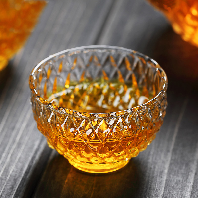 玻璃小杯子家用个人主人杯茶具
