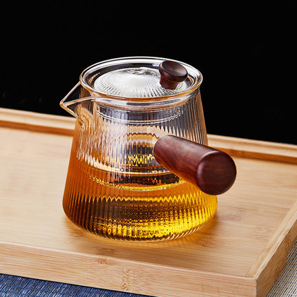 侧把壶玻璃煮茶壶耐高温电陶炉烧水壶单壶家用泡茶壶红茶茶具套装