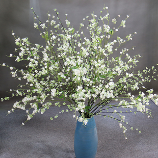 婚庆仿真柳叶绿植银柳枝雪柳假花清新嫩芽家居摆设客厅装饰插花艺