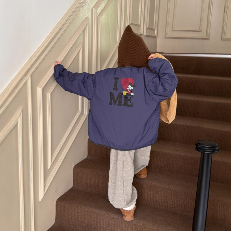 童外套2025秋冬韩版女宝宝豹纹两穿后背印花上衣儿童圆领拉链外套