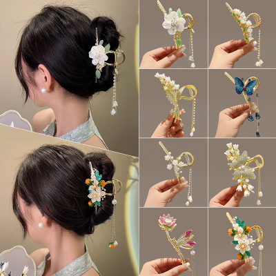 抓夹古风流苏新款鲨鱼夹
