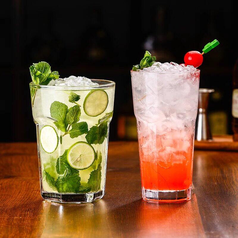 冷饮啤酒杯加厚直布罗陀杯柯林杯八角杯餐厅耐热柠檬茶杯玻璃水杯
