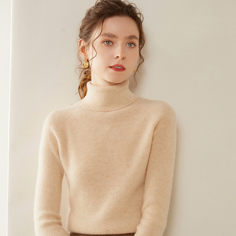 羊毛衫女半高领加厚毛衣秋冬新款修身显瘦针织上衣打底羊毛衫