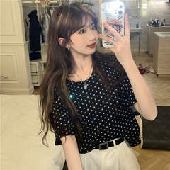 Real shot / real price Korean personalized versatile loose and thin short sleeve T-shirt