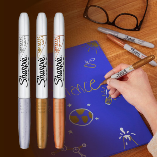 美国三福马克笔sharpie391金银铜