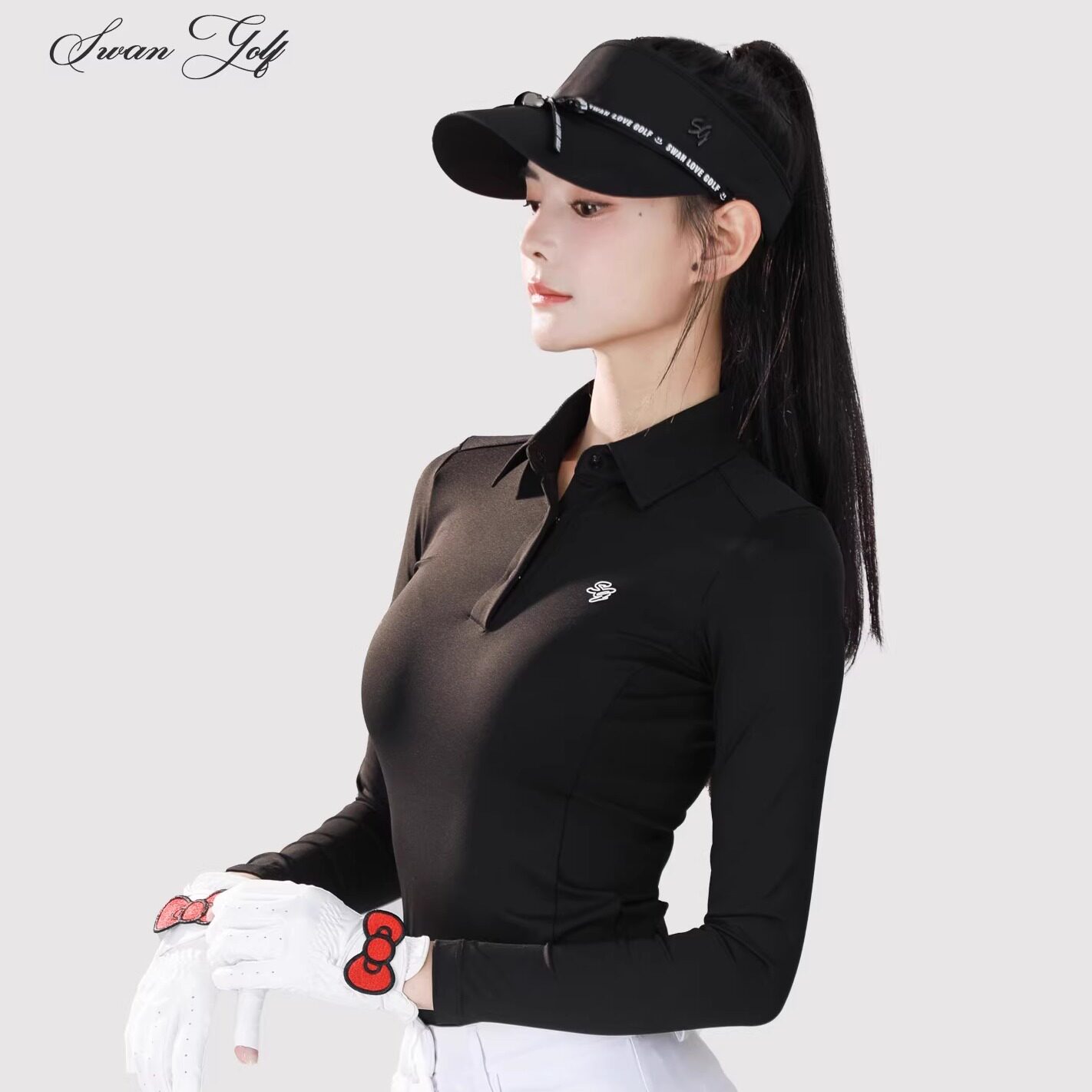 SG高尔夫服装女士长袖T恤修身秋