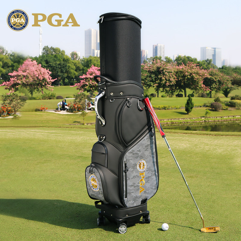 PGA高尔夫球包伸缩四轮平推航空