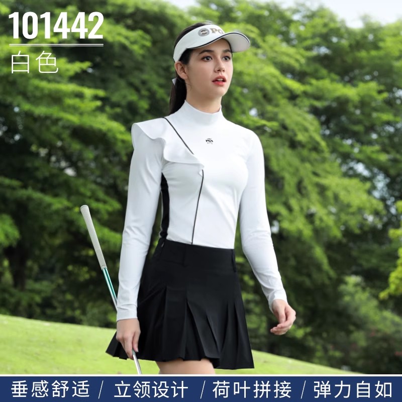 PGA高尔夫女士长袖T恤修身打底衣