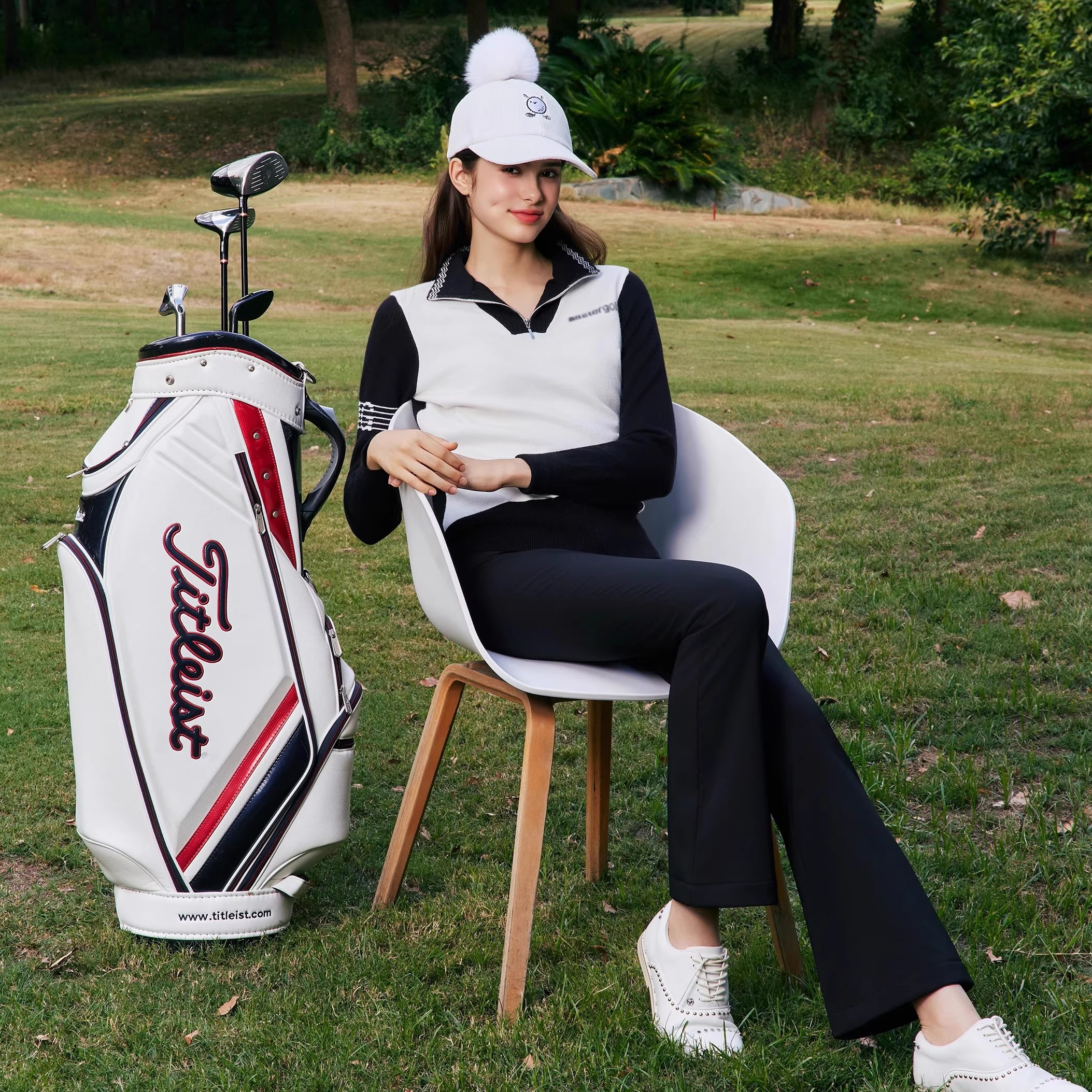 MG高尔夫女装长袖卫衣秋冬外套韩