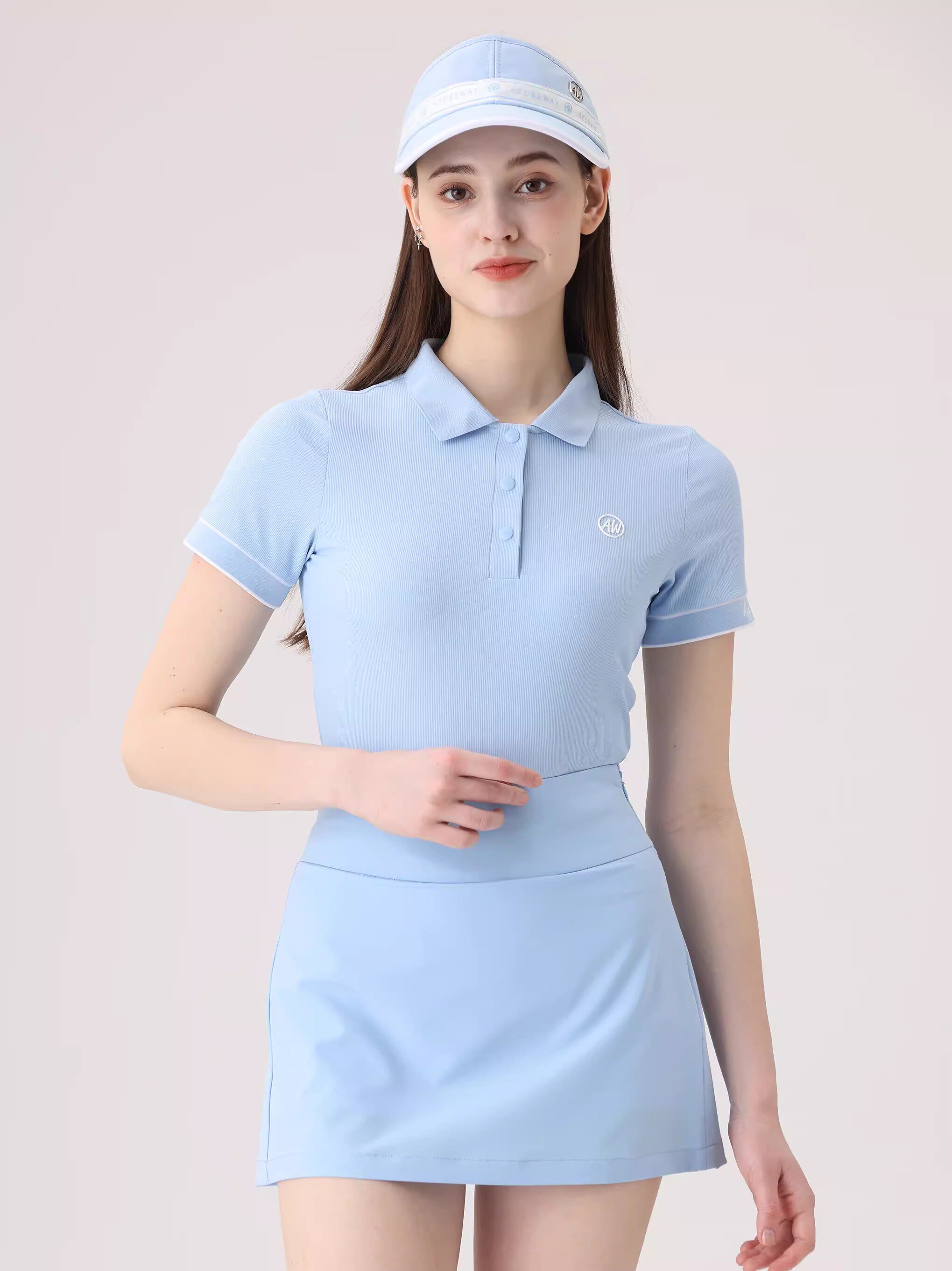 乐为高尔夫服装女装短袖T恤短裙