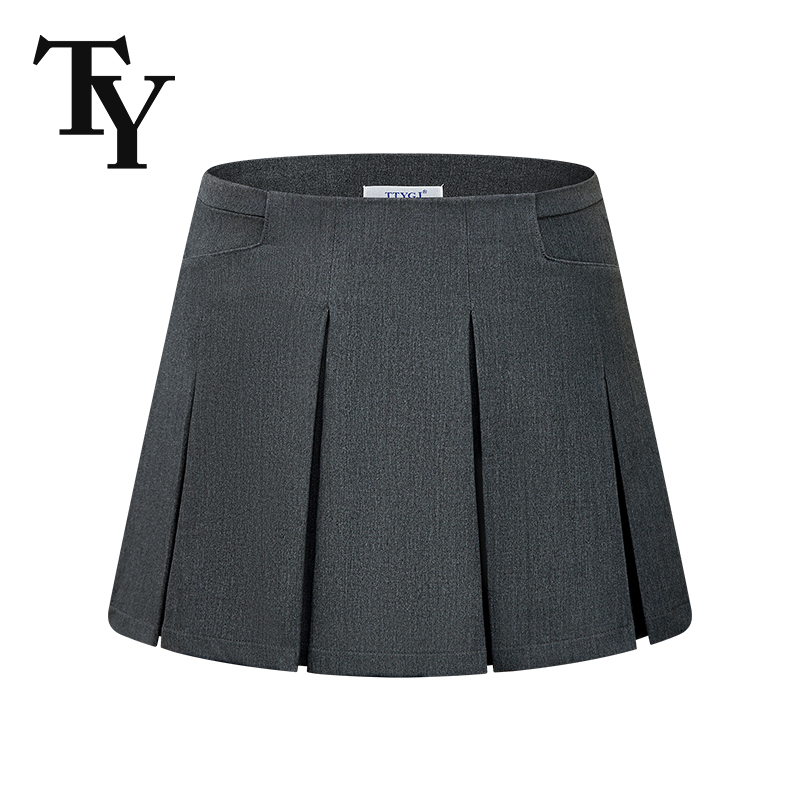 高尔夫简约百褶裙A字显瘦半身裙