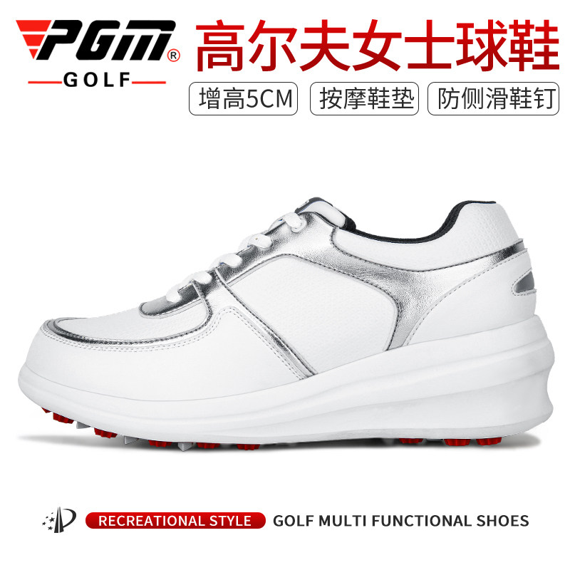 골프 신발 여성 골프 신발 여성 미끄럼 방지 방수 웨지 힐 증가 5CM 골프 신발 여성 밑창 충격 방지