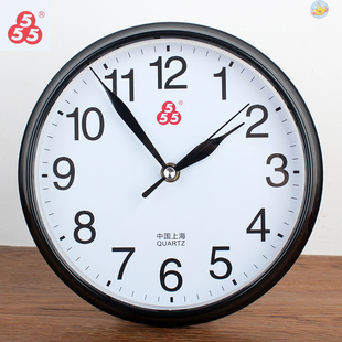 三五牌简约大字挂钟卧室温度静音钟表座钟家用学生老人客厅用台历