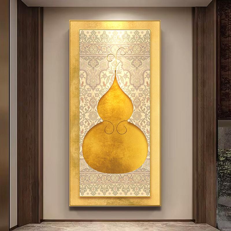 东南亚风格金如意葫芦玄关装饰画