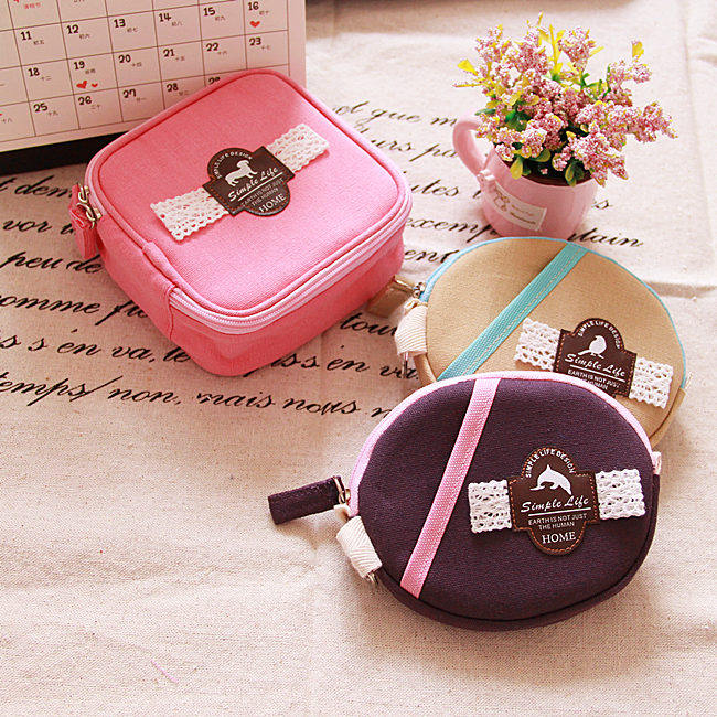 日韩文具 韩版小清新蕾丝零钱包钥匙扣硬币包布艺化妆包卫生棉包,节庆用品/礼品,创意零钱包,淘宝优惠券,粉丝福利购,淘宝优惠卷