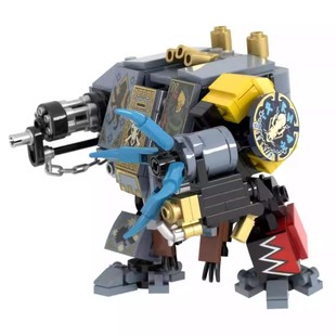 战锤40K太空野狼(高砖零件)moc无畏机甲比约恩【桶装水】拼装积木