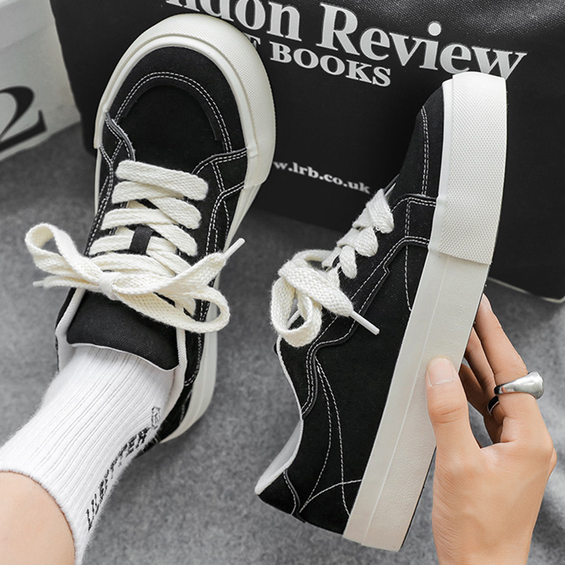 特大码男鞋45港风秋季新款帆布鞋46休闲低帮板鞋47韩版学生运动鞋,流行男鞋,帆布鞋,淘宝优惠券,粉丝福利购,淘宝优惠卷