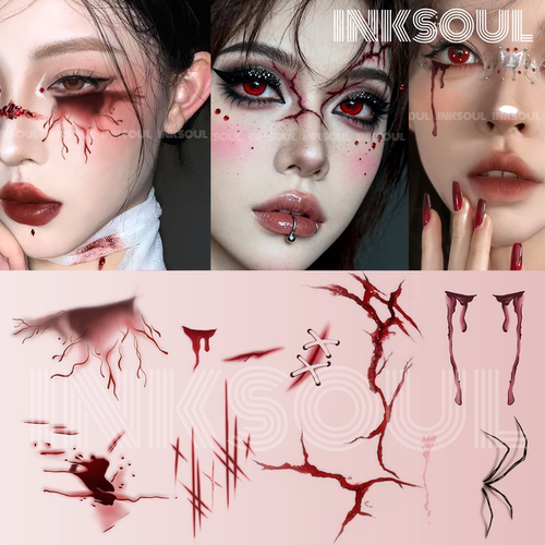 INKSOUL万圣节妆容套餐脸贴防水