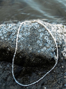 小众时髦Wolf Circus INS同款小花朵ot扣天然巴洛克珍珠项链定制