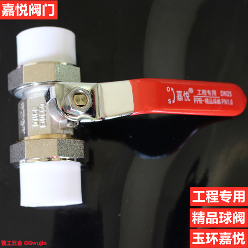 玉环嘉悦黄铜焊接双活接PPR球阀