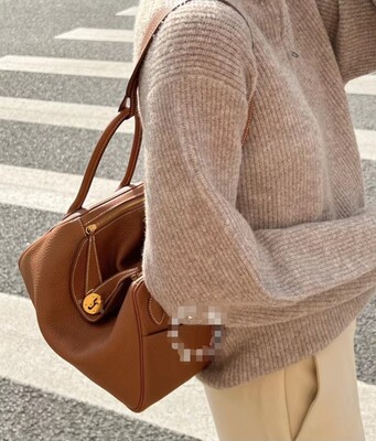 Lindy 26cm Clemence 皮 18-大象灰 金扣