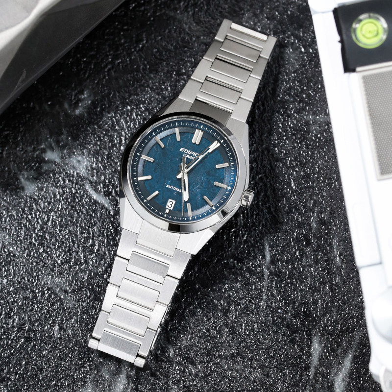 卡西欧机械表男士商务钢带防水