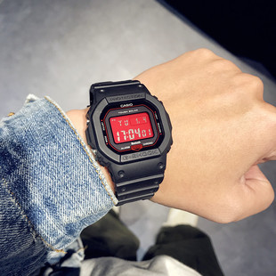 卡西欧手表男GSHOCK血鹤屏蓝牙光动能电波血屏小方块GW B5600AR
