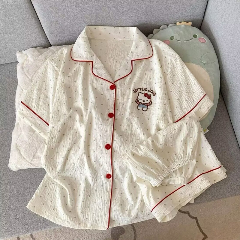夏季新云朵棉儿童睡衣波点家居服