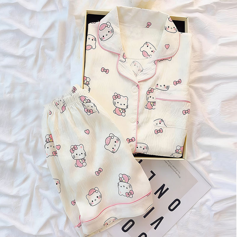 卡通凯蒂猫女童可爱风家居服套装