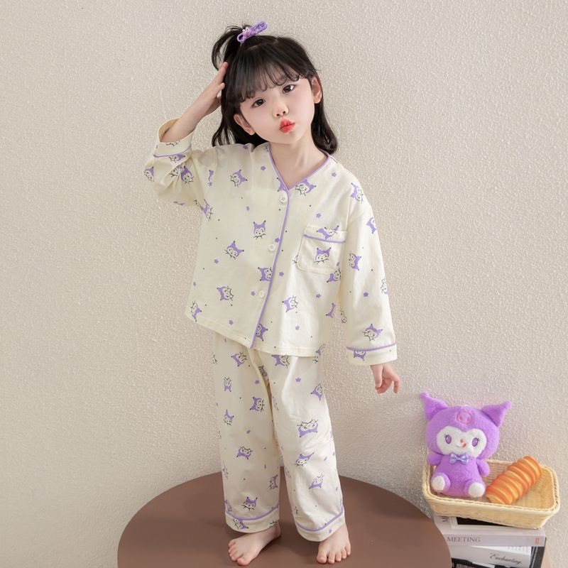 女童春秋款卡通睡衣套装女宝宝长袖V领开衫儿童春季家居服两件套,童装/婴儿装/亲子装,家居服套装,淘宝优惠券,粉丝福利购,淘宝优惠卷
