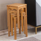 实木方凳梳妆凳成人家用板凳原木餐桌凳简约餐凳可叠放榉木凳子